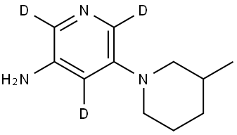 5-(3-methylpiperidin-1-yl)pyridin-2,4,6-d3-3-amine 结构式