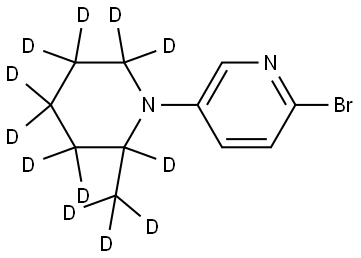 2-bromo-5-(2-(methyl-d3)piperidin-1-yl-2,3,3,4,4,5,5,6,6-d9)pyridine 结构式