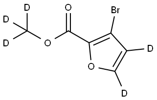 methyl-d3 3-bromofuran-2-carboxylate-4,5-d2 结构式