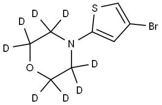 4-(4-bromothiophen-2-yl)morpholine-2,2,3,3,5,5,6,6-d8 结构式