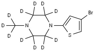 1-(4-bromothiophen-2-yl)-4-(methyl-d3)piperazine-2,2,3,3,5,5,6,6-d8 结构式