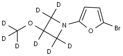 1-(5-bromofuran-2-yl)-3-(methoxy-d3)azetidine-2,2,3,4,4-d5 结构式