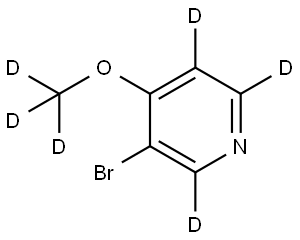 3-bromo-4-(methoxy-d3)pyridine-2,5,6-d3 结构式