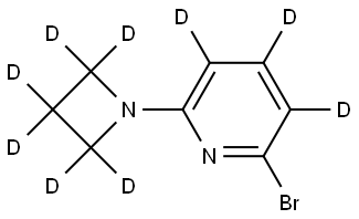 2-(azetidin-1-yl-d6)-6-bromopyridine-3,4,5-d3 结构式