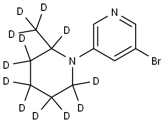 3-bromo-5-(2-(methyl-d3)piperidin-1-yl-2,3,3,4,4,5,5,6,6-d9)pyridine 结构式