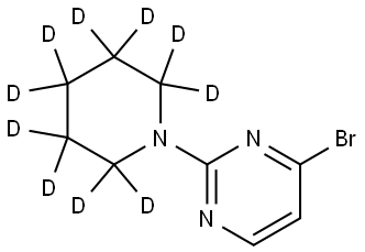 4-bromo-2-(piperidin-1-yl-d10)pyrimidine 结构式