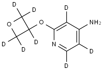 2-((oxetan-3-yl-d5)oxy)pyridin-3,5,6-d3-4-amine 结构式