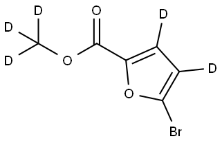 methyl-d3 5-bromofuran-2-carboxylate-3,4-d2 结构式