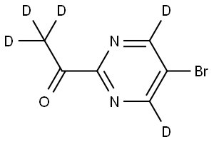 1-(5-bromopyrimidin-2-yl-4,6-d2)ethan-1-one-2,2,2-d3 结构式