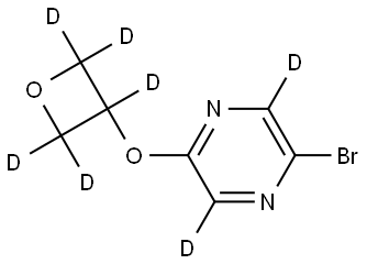 2-bromo-5-((oxetan-3-yl-d5)oxy)pyrazine-3,6-d2 结构式