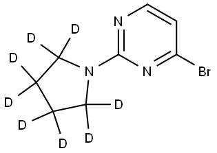 4-bromo-2-(pyrrolidin-1-yl-d8)pyrimidine 结构式