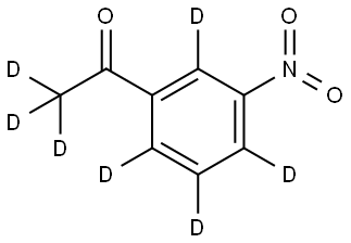 1-(3-nitrophenyl-2,4,5,6-d4)ethan-1-one-2,2,2-d3 结构式