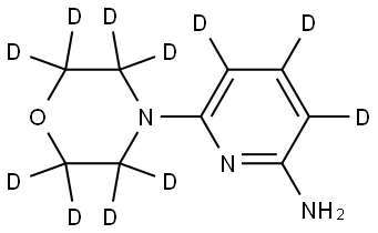 6-(morpholino-d8)pyridin-3,4,5-d3-2-amine 结构式