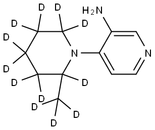 4-(2-(methyl-d3)piperidin-1-yl-2,3,3,4,4,5,5,6,6-d9)pyridin-3-amine 结构式