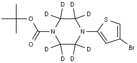 tert-butyl 4-(4-bromothiophen-2-yl)piperazine-1-carboxylate-2,2,3,3,5,5,6,6-d8 结构式