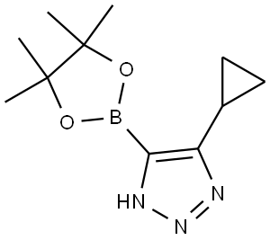 5-cyclopropyl-4-(4,4,5,5-tetramethyl-1,3,2-dioxaborolan-2-yl)-1H-1,2,3-triazole 结构式