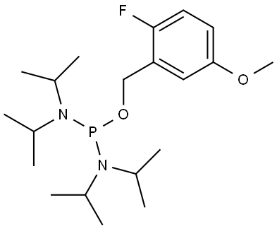 1-((2-氟-5-甲氧基苄氧基))-N,N,N',N'-四异丙基膦二胺 结构式