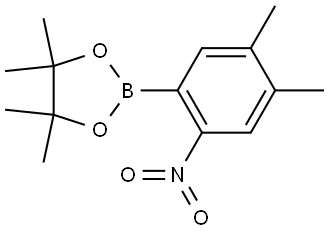 2-(4,5-dimethyl-2-nitrophenyl)-4,4,5,5-tetramethyl-1,3,2-dioxaborolane 结构式