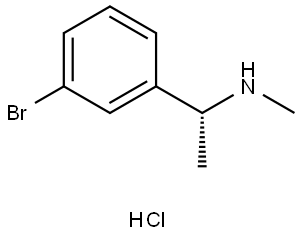 (1R)-1-(3-Bromophenyl)-N-methyl-ethanamine hydrochloride 结构式