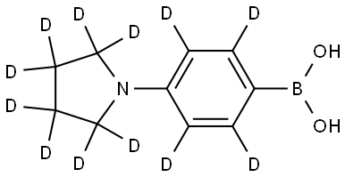 (4-(pyrrolidin-1-yl-d8)phenyl-2,3,5,6-d4)boronic acid 结构式