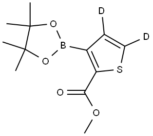 methyl 3-(4,4,5,5-tetramethyl-1,3,2-dioxaborolan-2-yl)thiophene-2-carboxylate-4,5-d2 结构式