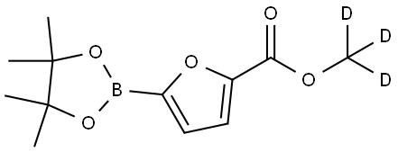 methyl-d3 5-(4,4,5,5-tetramethyl-1,3,2-dioxaborolan-2-yl)furan-2-carboxylate 结构式