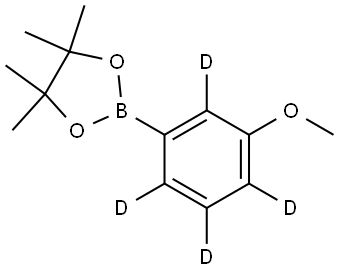 2-(3-methoxyphenyl-2,4,5,6-d4)-4,4,5,5-tetramethyl-1,3,2-dioxaborolane 结构式