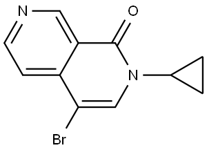 4-bromo-2-cyclopropyl-2,7-naphthyridin-1-one 结构式