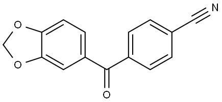 4-(1,3-Benzodioxol-5-ylcarbonyl)benzonitrile 结构式