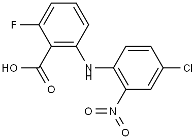 Benzoic acid, 2-[(4-chloro-2-nitrophenyl)amino]-6-fluoro- 结构式