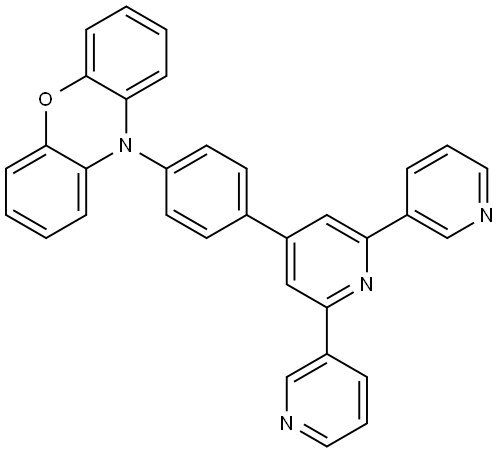 10-(4-([3,2':6',3''-TERPYRIDIN]-4'-YL)PHENYL)-10H-PHENOXAZINE 结构式