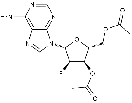 3‘,5'-二乙酰基-2'-氟-2'-脱氧腺苷 结构式