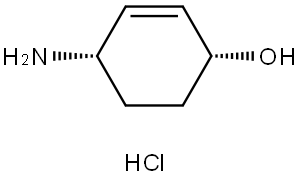 (1R,4S)-REL-4-氨基-2-环己烯-1-醇盐酸盐 结构式