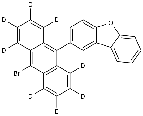 8-(10-溴-9-蒽-1,2,3,4,5,6,7,8-D8)二苯并呋喃 结构式