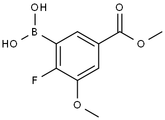 2-氟-3-甲氧基-5-(甲氧基羰基)苯基硼酸 结构式