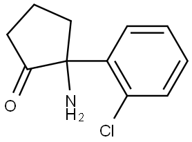 2-Amino-2-(2-chlorophenyl)cyclopentanone 结构式