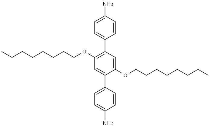 2',5'-bis(octyloxy)-[1,1':4',1''-terphenyl]-4,4''-diamine 结构式