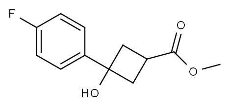methyl 3-(4-fluorophenyl)-3-hydroxycyclobutanecarboxylate 结构式