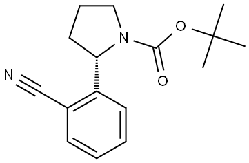 tert-butyl (S)-2-(2-cyanophenyl)pyrrolidine-1-carboxylate 结构式