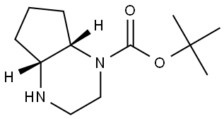 TERT-BUTYL (4AS,7AR)-1,2,3,4A,5,6,7,7A-OCTAHYDROCYCLOPENTA[B]PYRAZINE-4-CARBOXYLATE 结构式