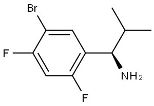 (αR)-5-Bromo-2,4-difluoro-α-(1-methylethyl)benzenemethanamine 结构式