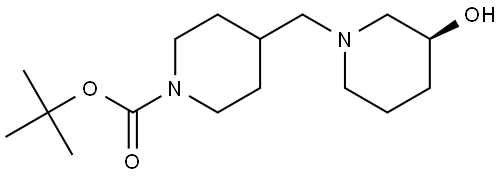 (S)-tert-butyl 4-((3-hydroxypiperidin-1-yl)methyl)piperidine-1-carboxylate 结构式