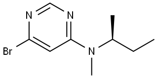 6-Bromo-N-methyl-N-[(1S)-1-methylpropyl]-4-pyrimidinamine 结构式