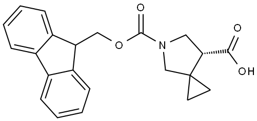 (7R)-5-Aza-spiro[2.4]heptane-5,7-dicarboxylic acid 5-(9H-fluoren-9-ylmethyl) ester 结构式