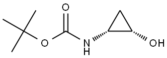 TERT-BUTYL N-[(1R,2S)-2-HYDROXYCYCLOPROPYL]CARBAMATE 结构式