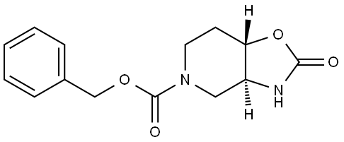 (3AS,7AS)-2-氧代六氢恶唑并[4,5-C]吡啶-5(4H)-甲酸苄酯 结构式