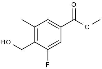 Methyl 3-fluoro-4-(hydroxymethyl)-5-methylbenzoate 结构式