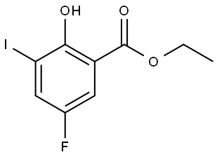 Ethyl 5-fluoro-2-hydroxy-3-iodobenzoate 结构式