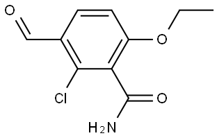 2-Chloro-6-ethoxy-3-formylbenzamide 结构式