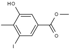 3-羟基-5-碘-4-甲基苯甲酸甲酯 结构式